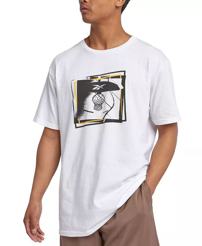 

Мужская футболка с рисунком B-Ball Hoop Reebok, белый