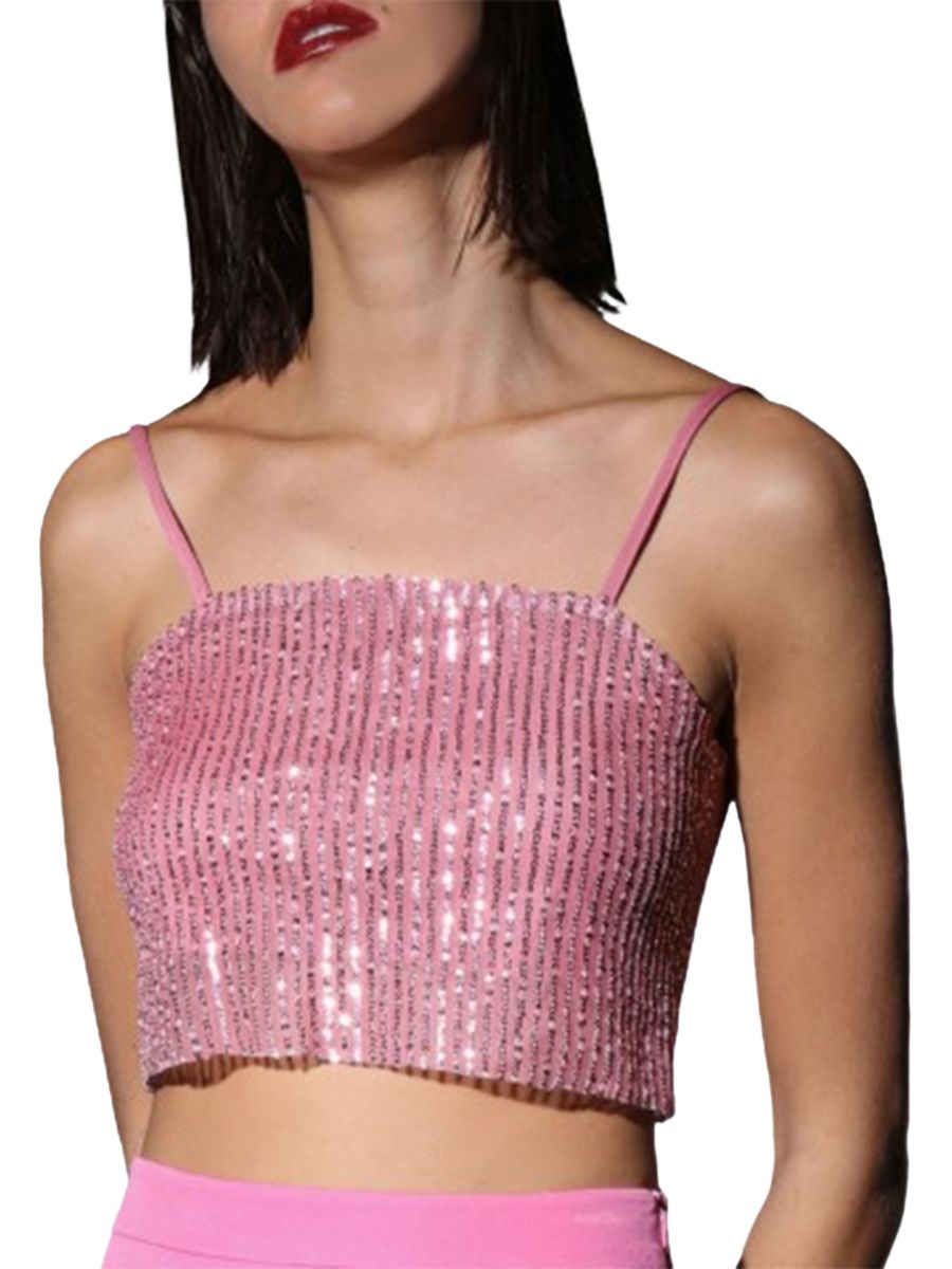 

Укороченный топ City Sequin Rose Chellie с декором Walter Baker, цвет City Sequin