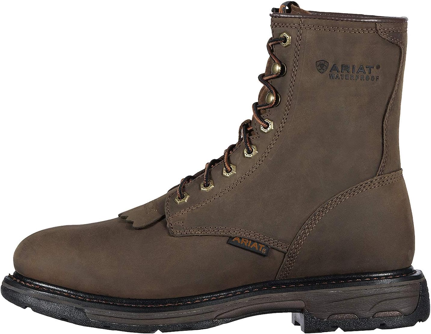 Мужские ботинки Ariat Workhog с водонепроницаемой мембраной H2O и композитным носком, 20 см, темно-коричневый — фото 2