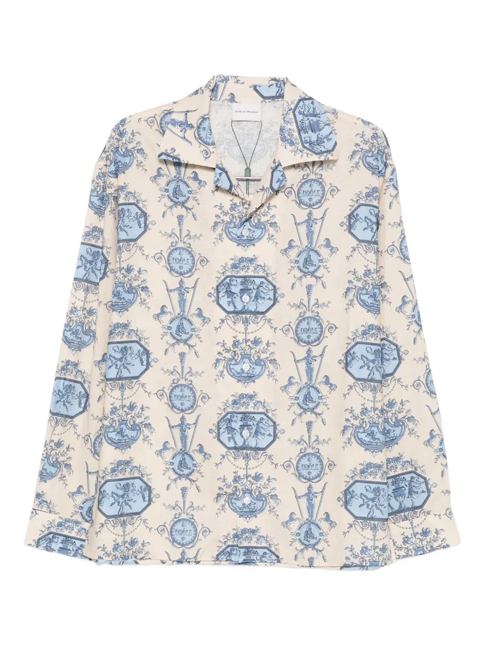 

Рубашка с принтом "фигурист" Drôle De Monsieur, нейтральный