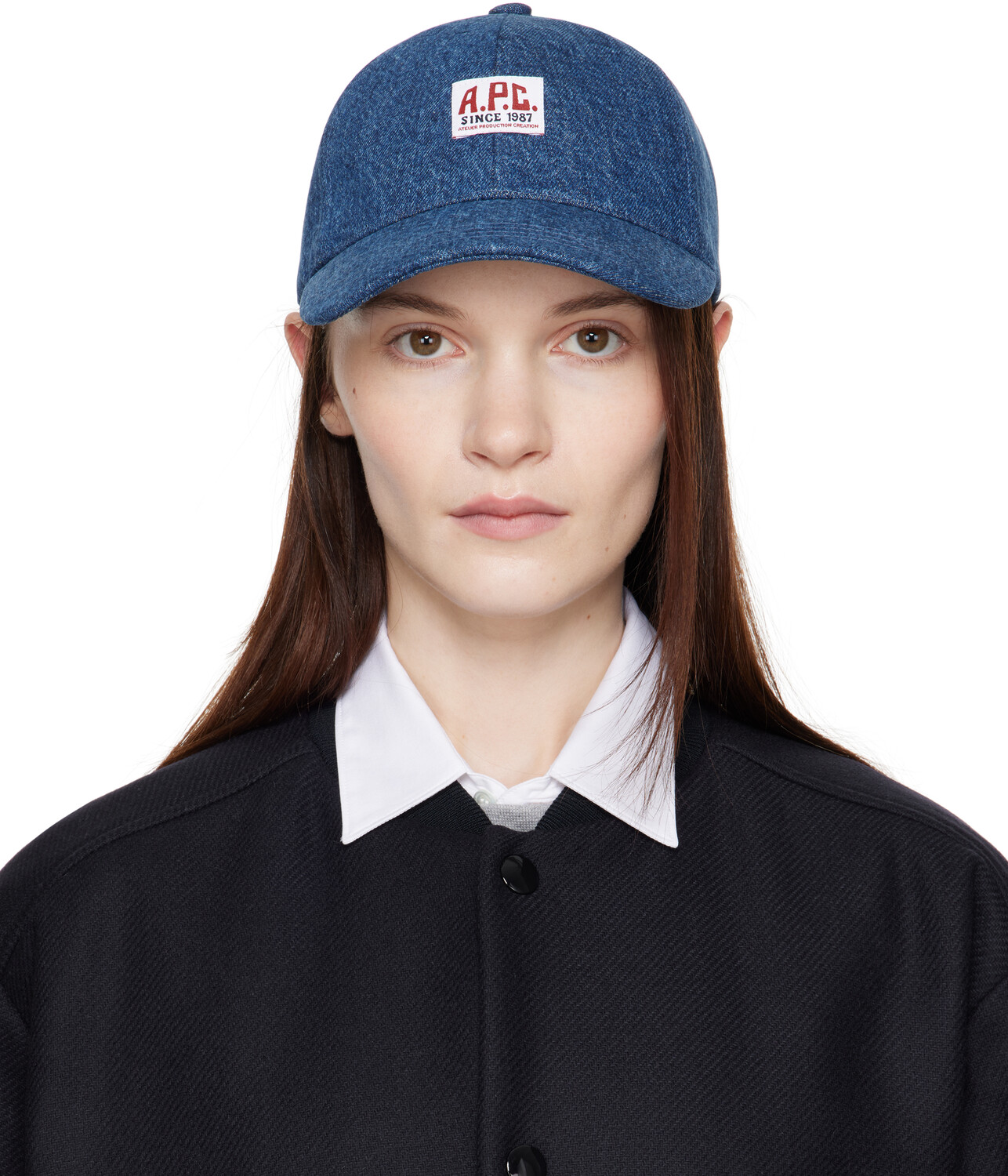 

Синяя бейсболка Чарли Карпентера A.P.C., Stonewashed indigo