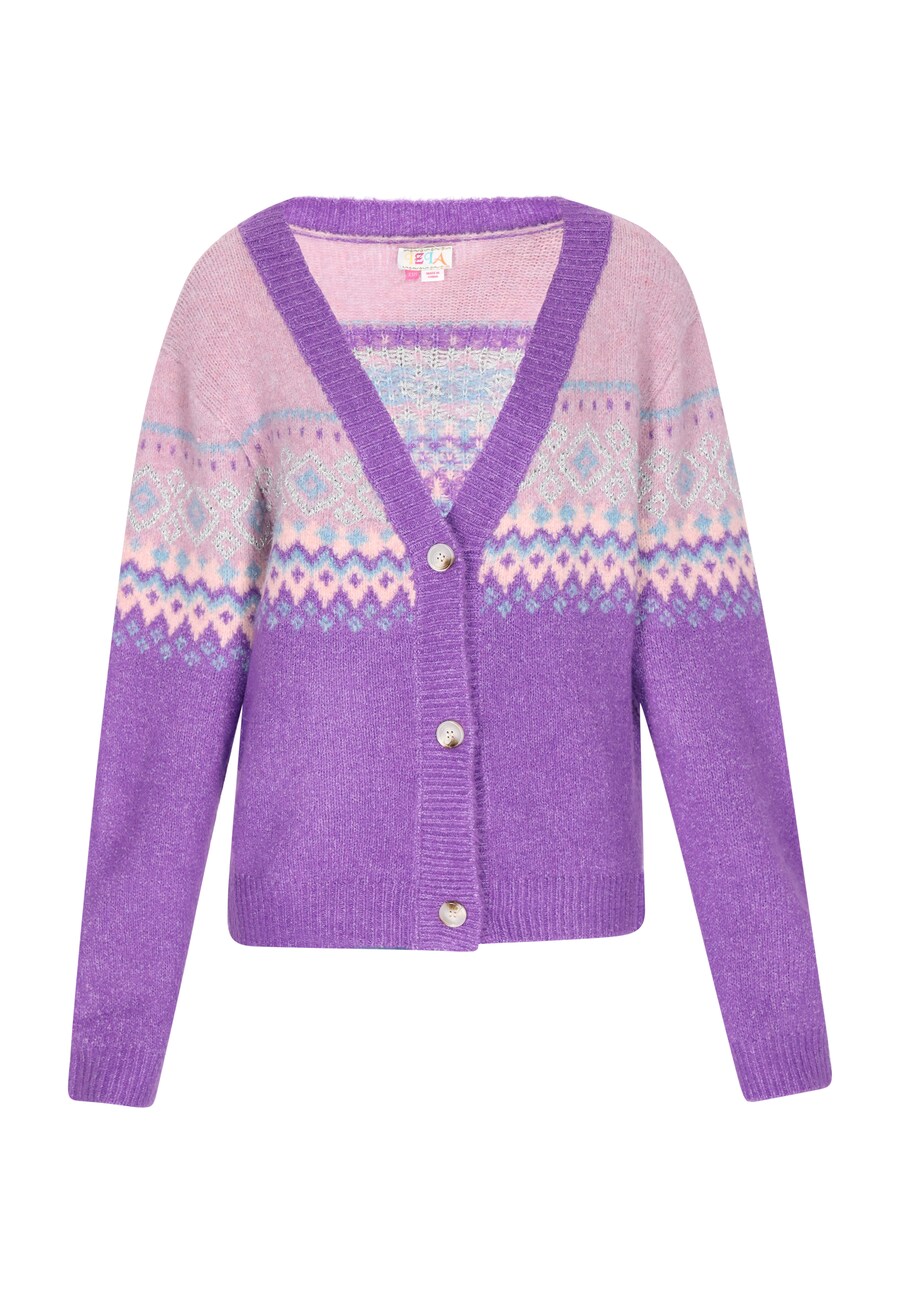 

Вязаный кардиган IZIA, цвет Lilac/Mixed colors