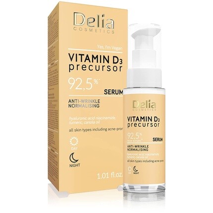 

Нормализующая сыворотка против морщин с предшественником витамина D3, 30 мл, Delia Cosmetics
