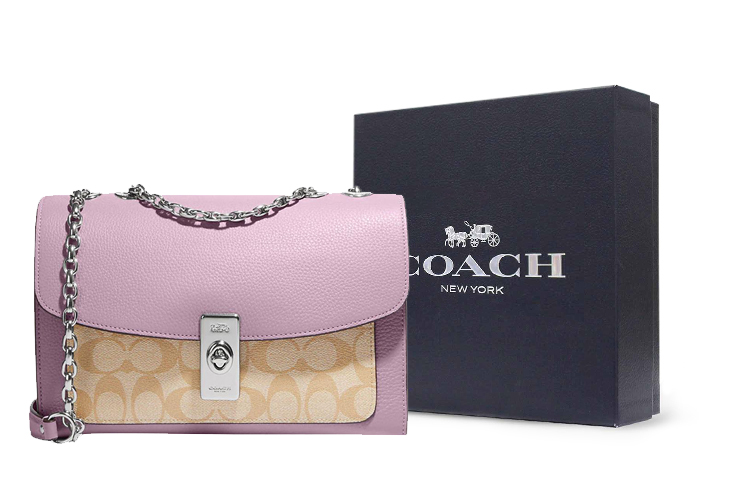 

COACH Сумка кроссбоди из ткани с кожаными вставками