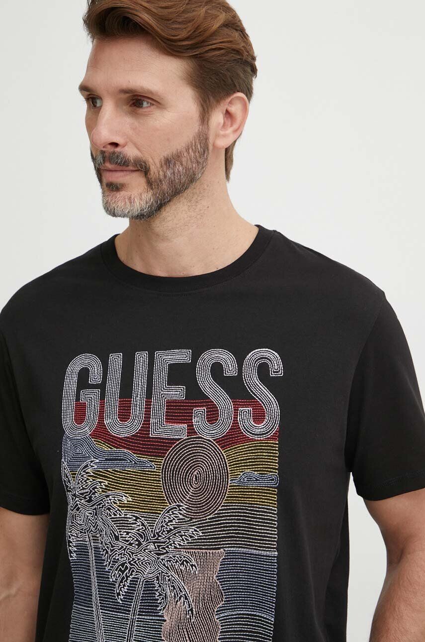

Футболка Guess из хлопка, черный