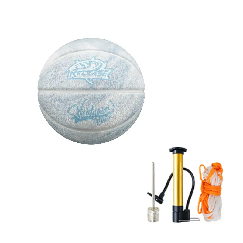 

VEIDOORN Баскетбольный мяч PU бело-синий размер 7 уличный тренировочный соревновательный унисекс