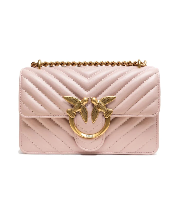

Стильная мини-сумочка с шевроном. Pinko, розовый