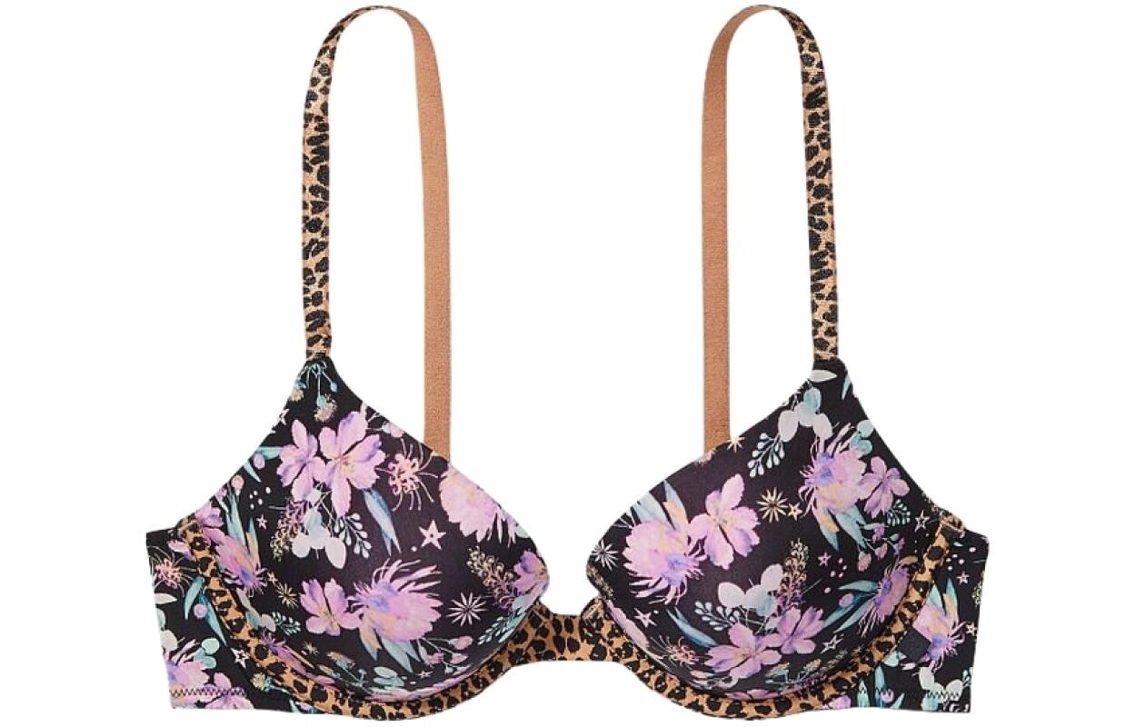 

Женский бюстгальтер Victoria's Secret, цвет Black flowers
