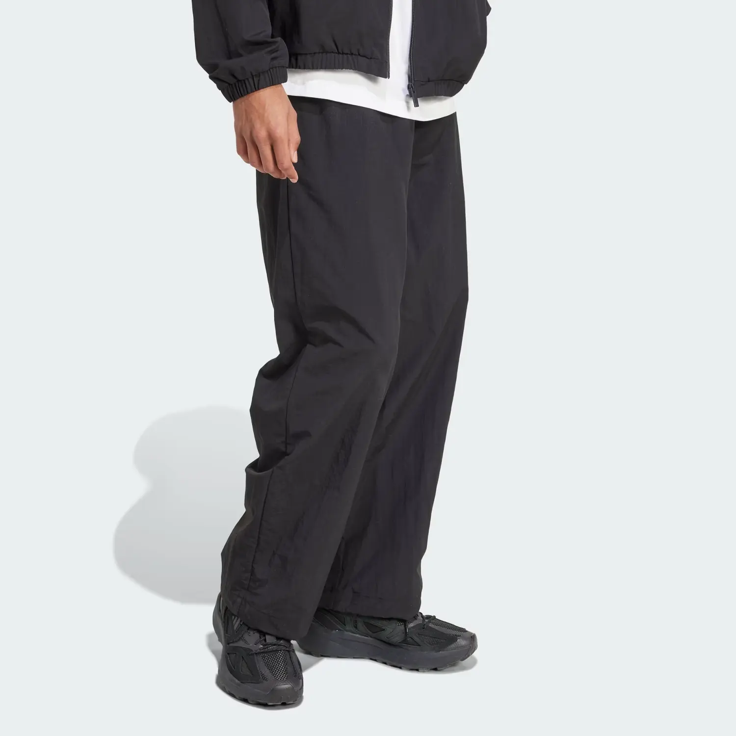 Эластичные брюки Essential Small Logo Woven Open Hem Adidas, черно-белый — фото 4