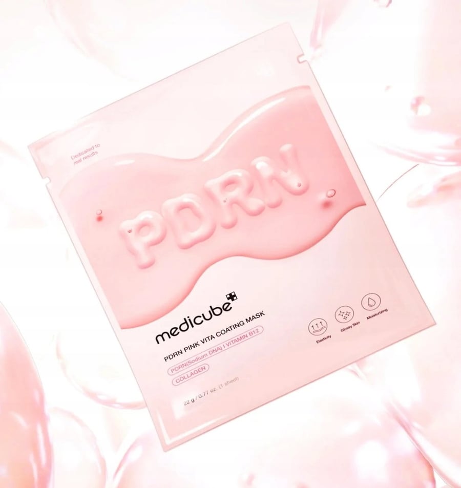 

Medicube -PDRN Pink Vita Coating Mask - Регенерирующая тканевая маска - 1 шт.
