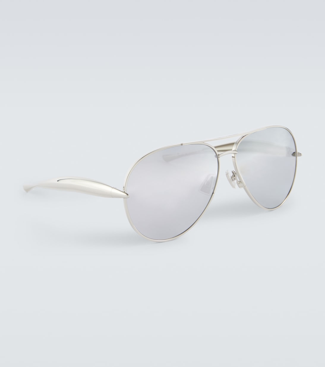 Солнцезащитные очки Sardine Aviator Bottega Veneta, серебряный — фото 4
