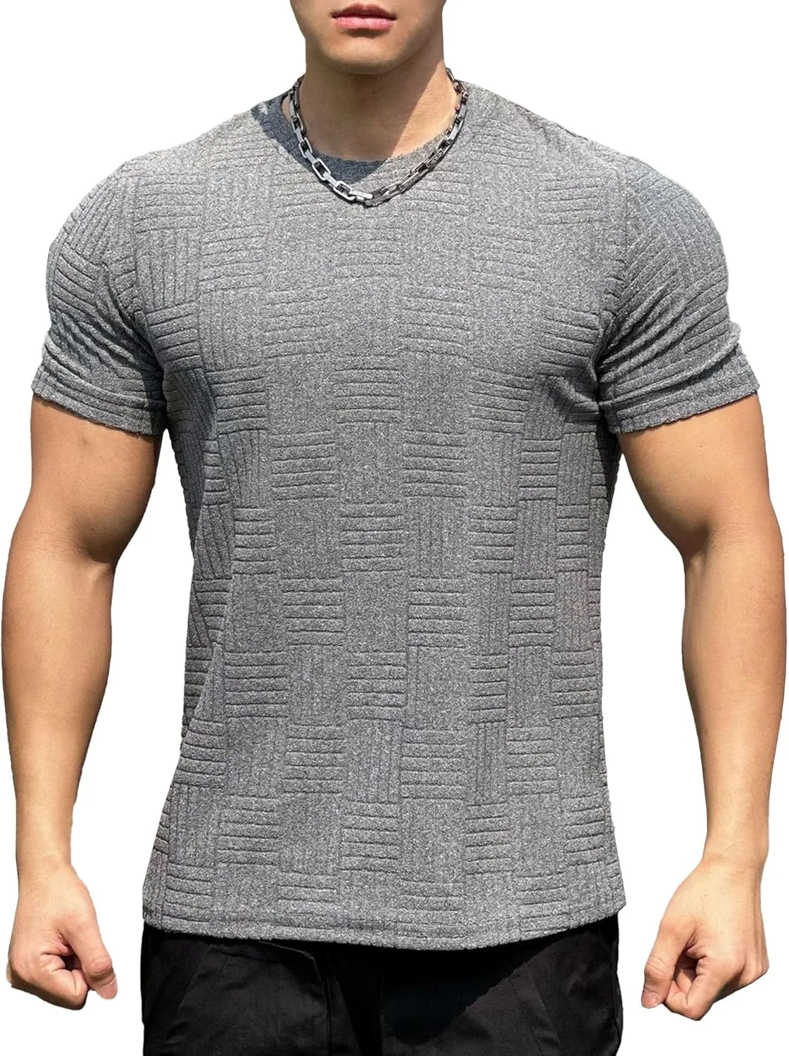 

Мужская футболка Casual Stretch Tee Slim Fit Gsywaipei