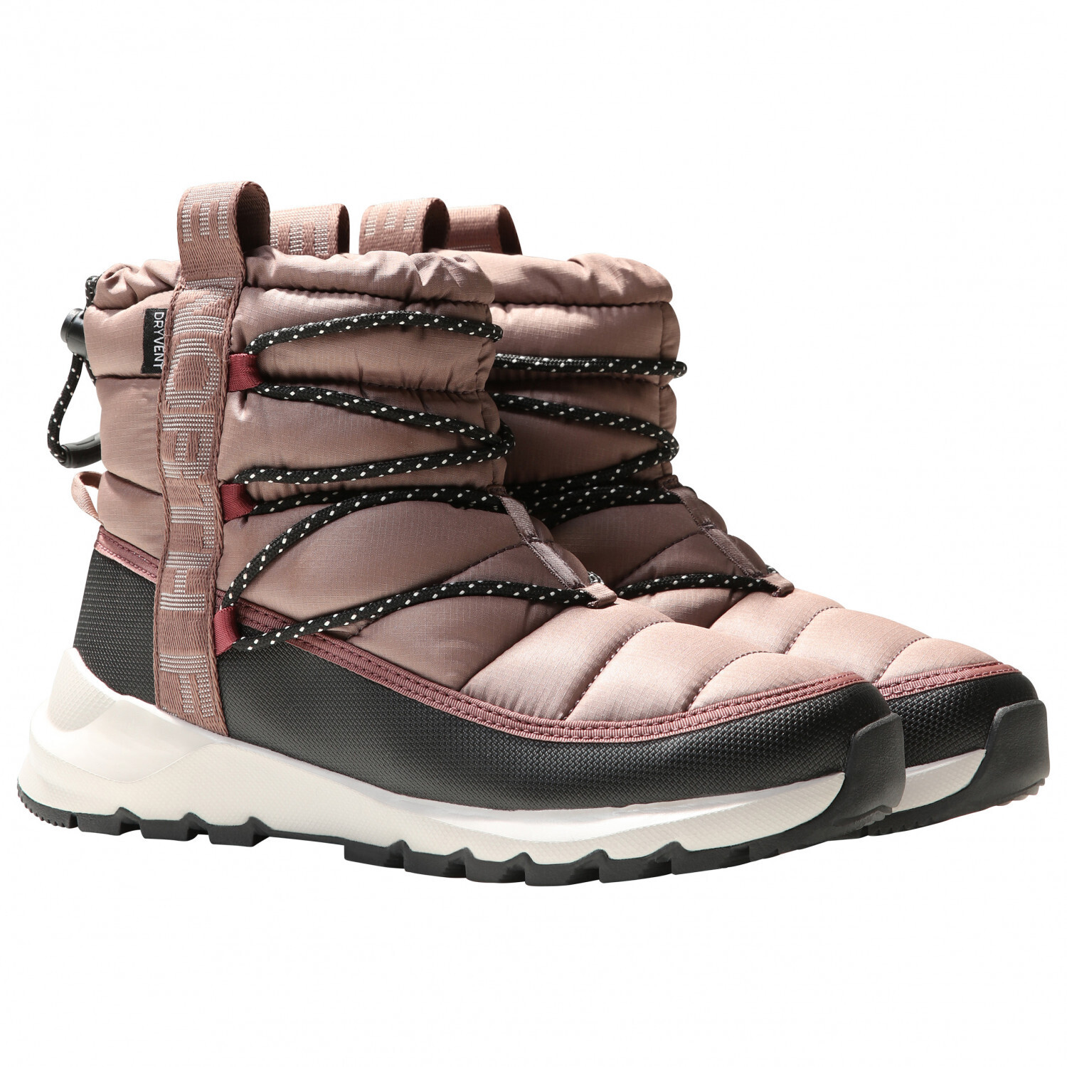 Женские зимние ботинки The North Face Thermoball стеганые на шнуровке, черный — фото 2