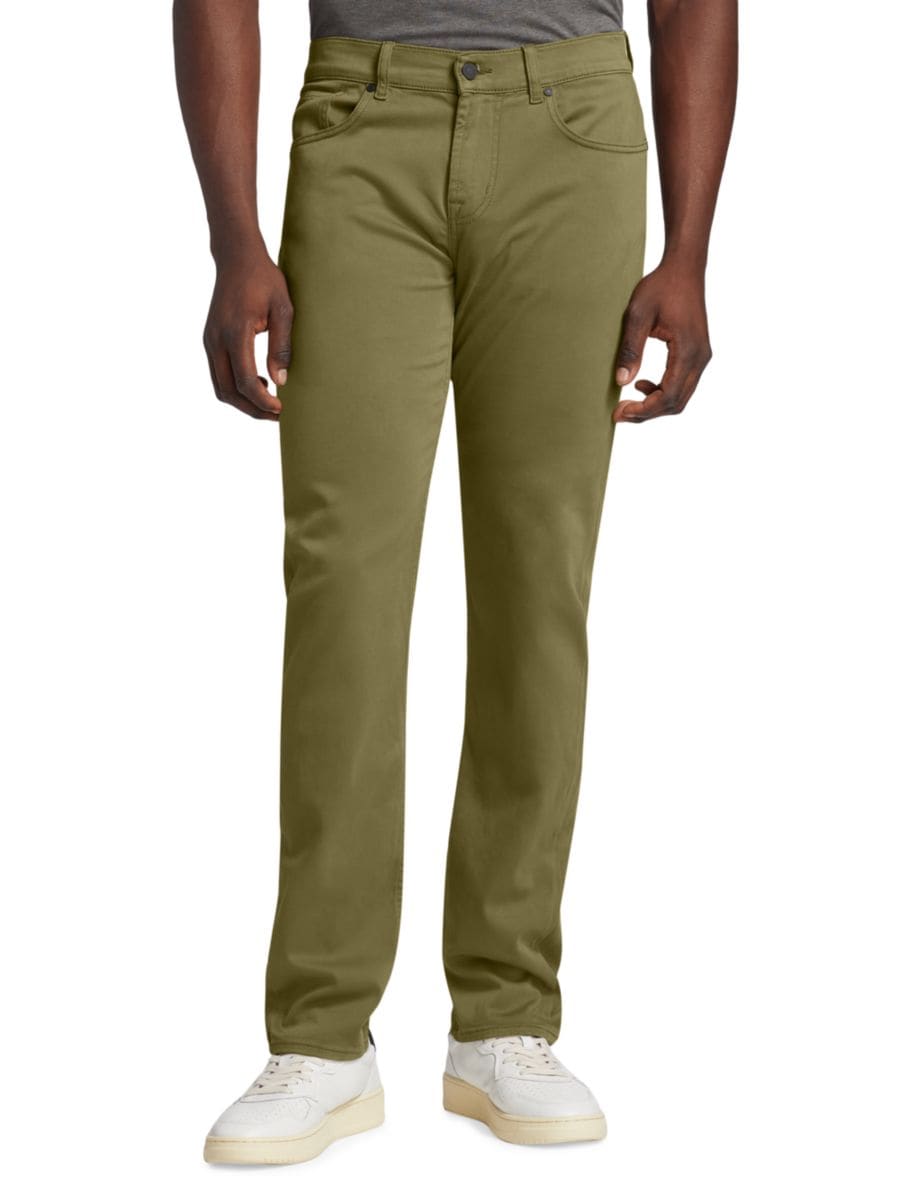 

Узкие джинсы Emea с высокой талией 7 For All Mankind, цвет Willow Green