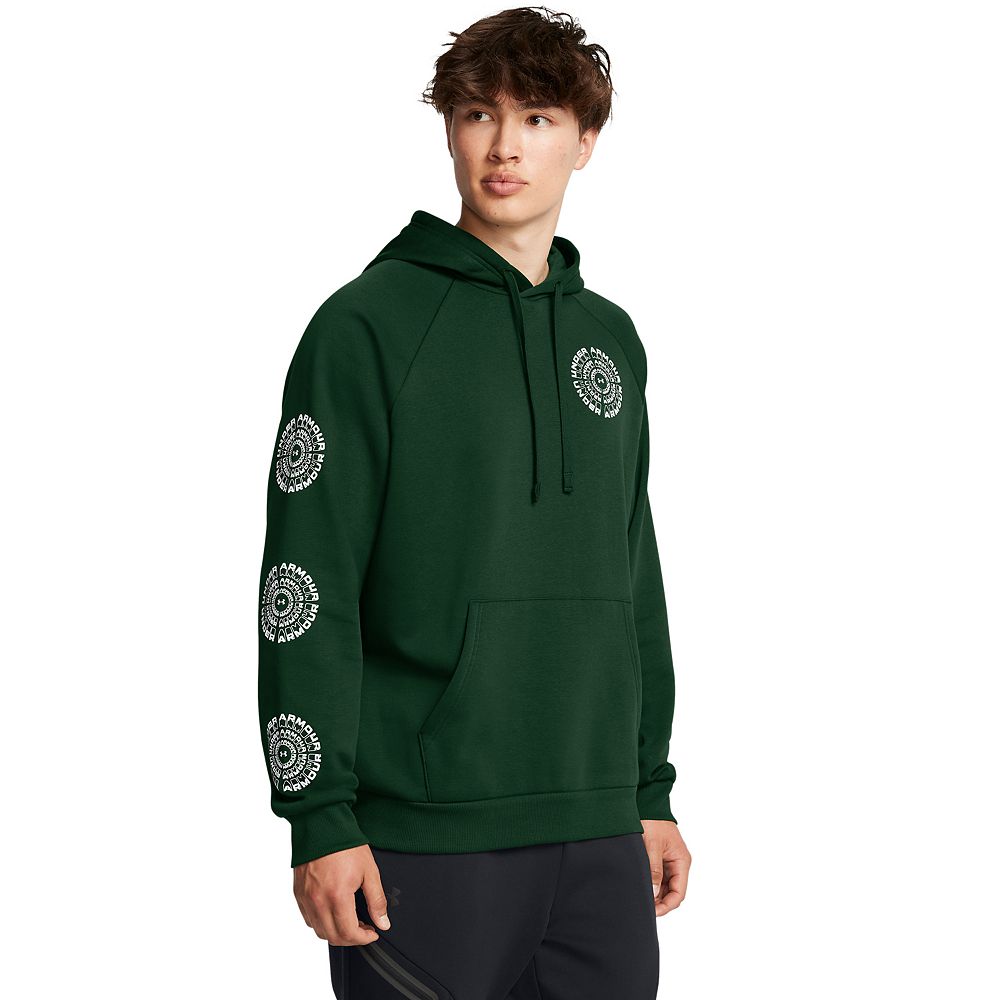 

Мужская флисовая толстовка с логотипом Under Armour Rival Circle, цвет Forest Green