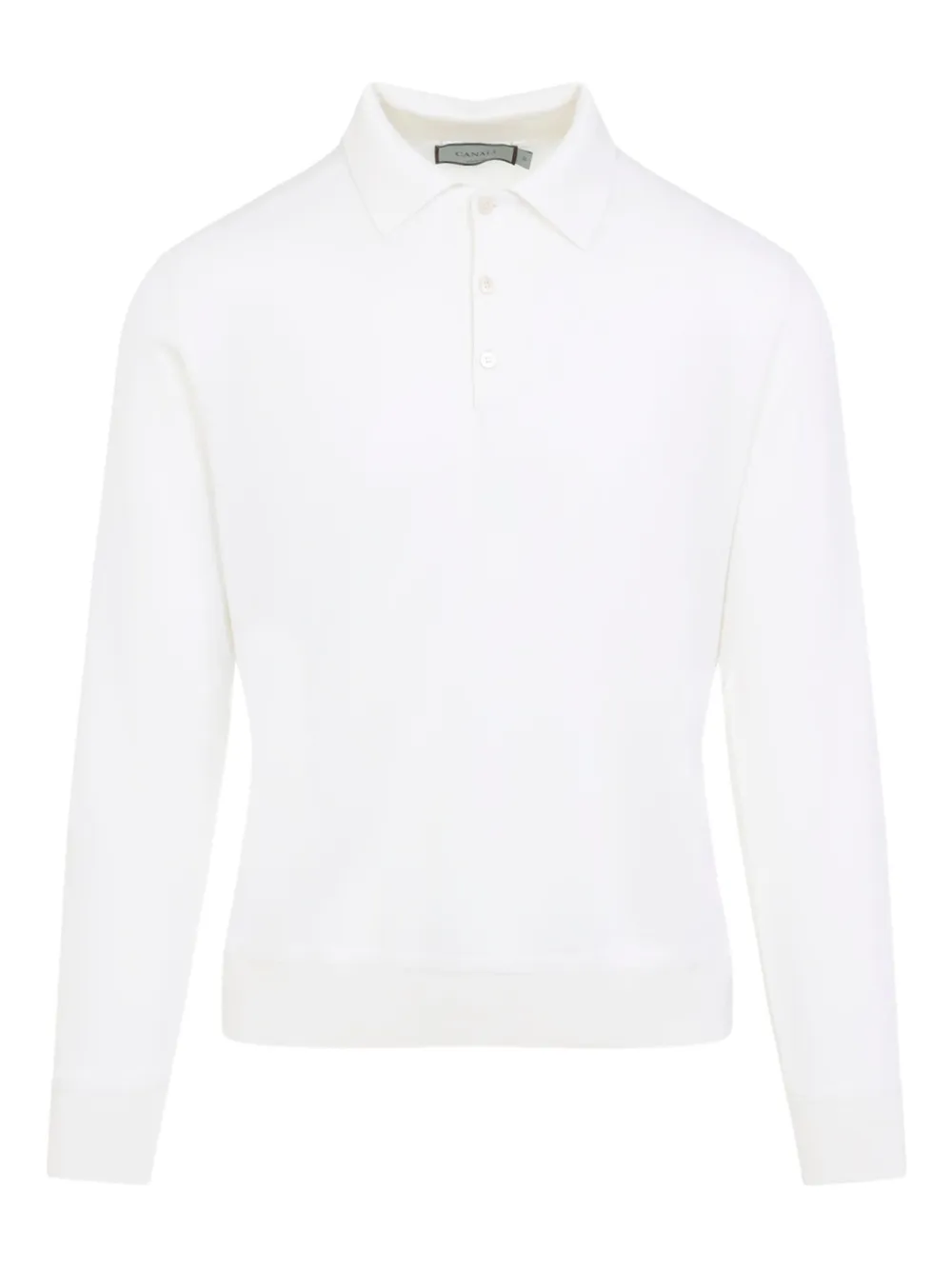 

Шерстяное поло с длинными рукавами Canali, белый