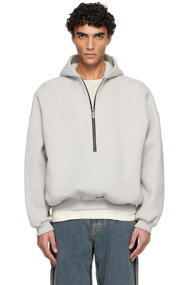 

Fear Of God Спортивная толстовка серого цвета с застежкой-молнией до середины груди