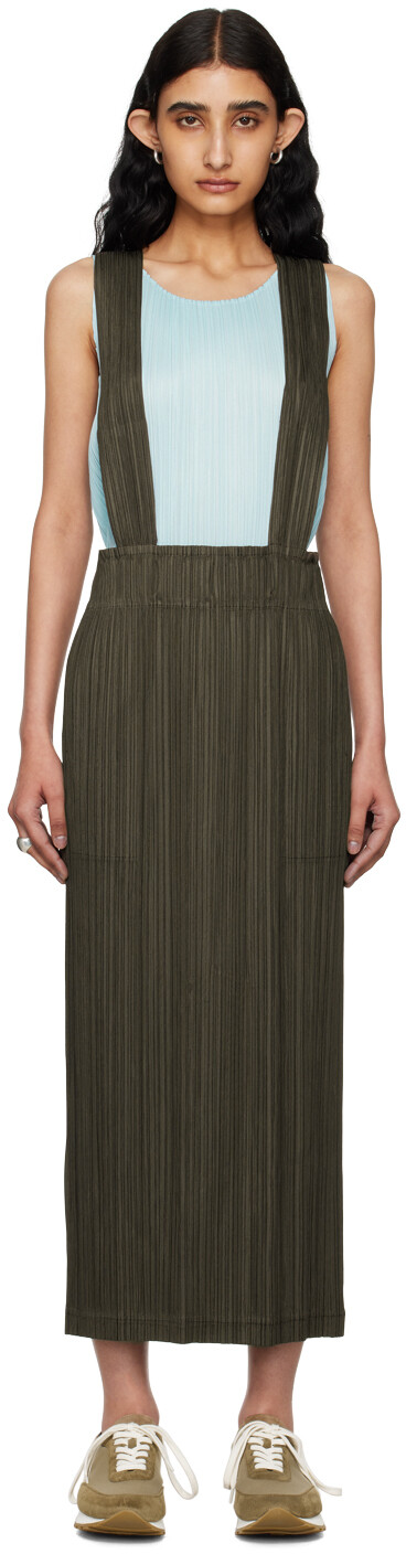 

Юбка миди с более толстыми низами 2 PLEATS PLEASE ISSEY MIYAKE, хаки