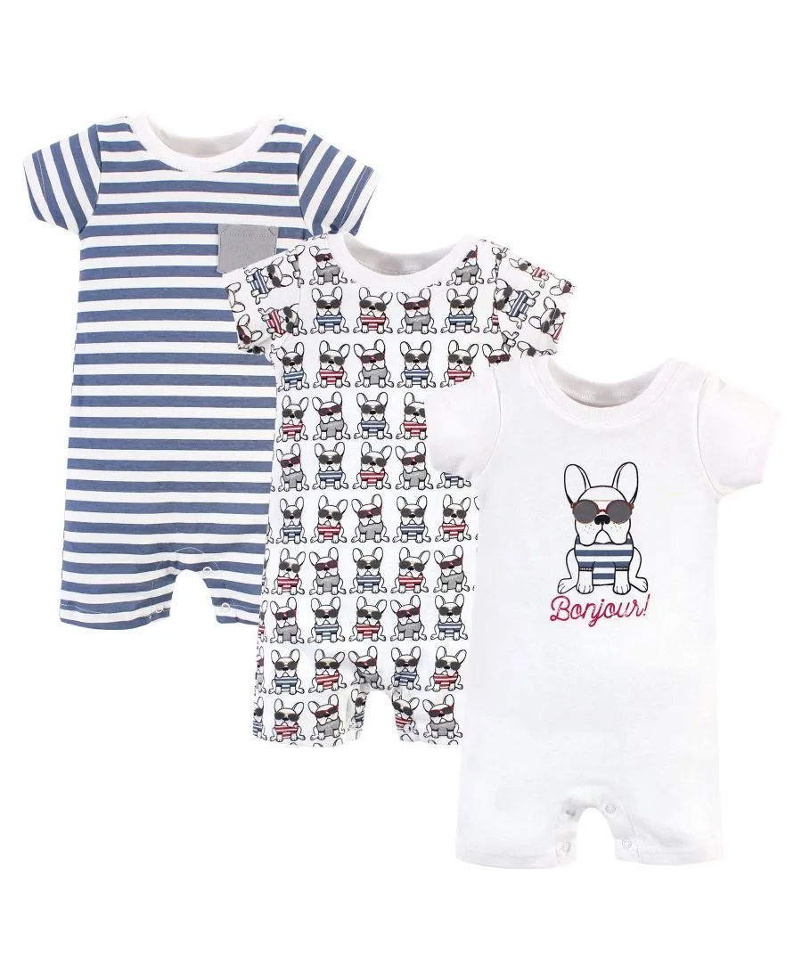 Мягкие хлопковые комбинезоны Hudson Baby, French Dog
