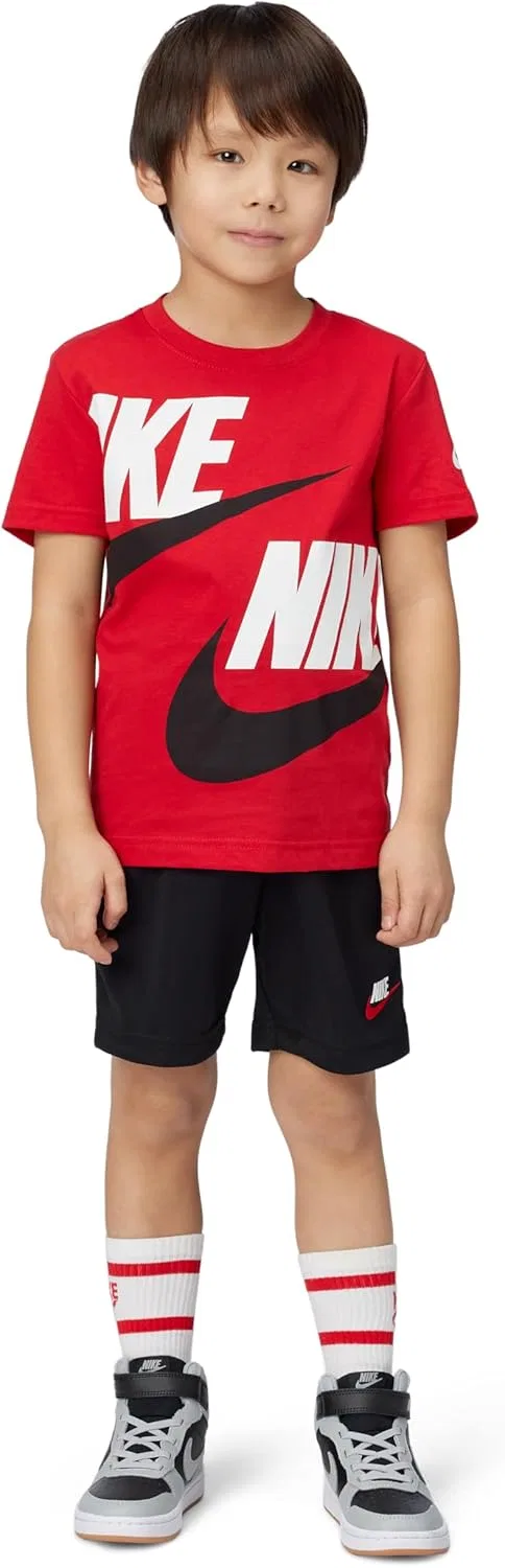 Детский спортивный комплект из футболки и шорт Nike, Black