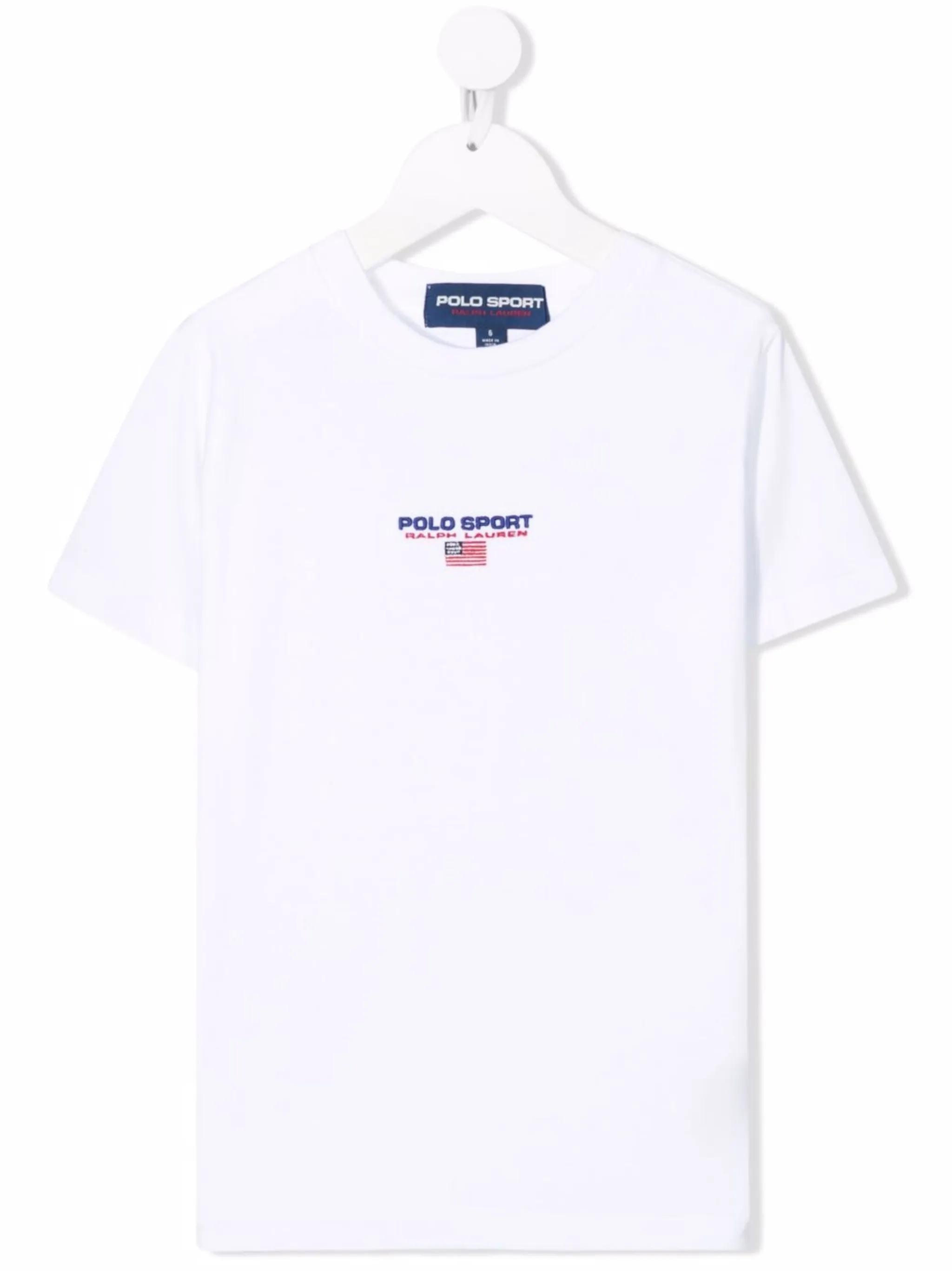 

Футболка с вышитым логотипом Polo Ralph Lauren Kids, белый