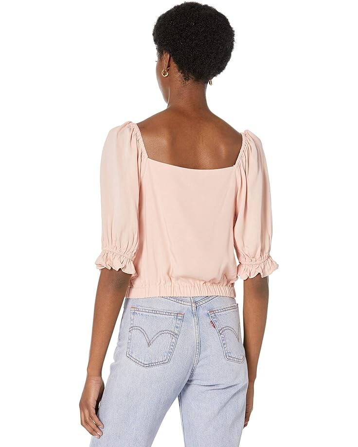 

Топ 1.STATE Short Sleeve Square Neck Crop Top, цвет Spanish Villa