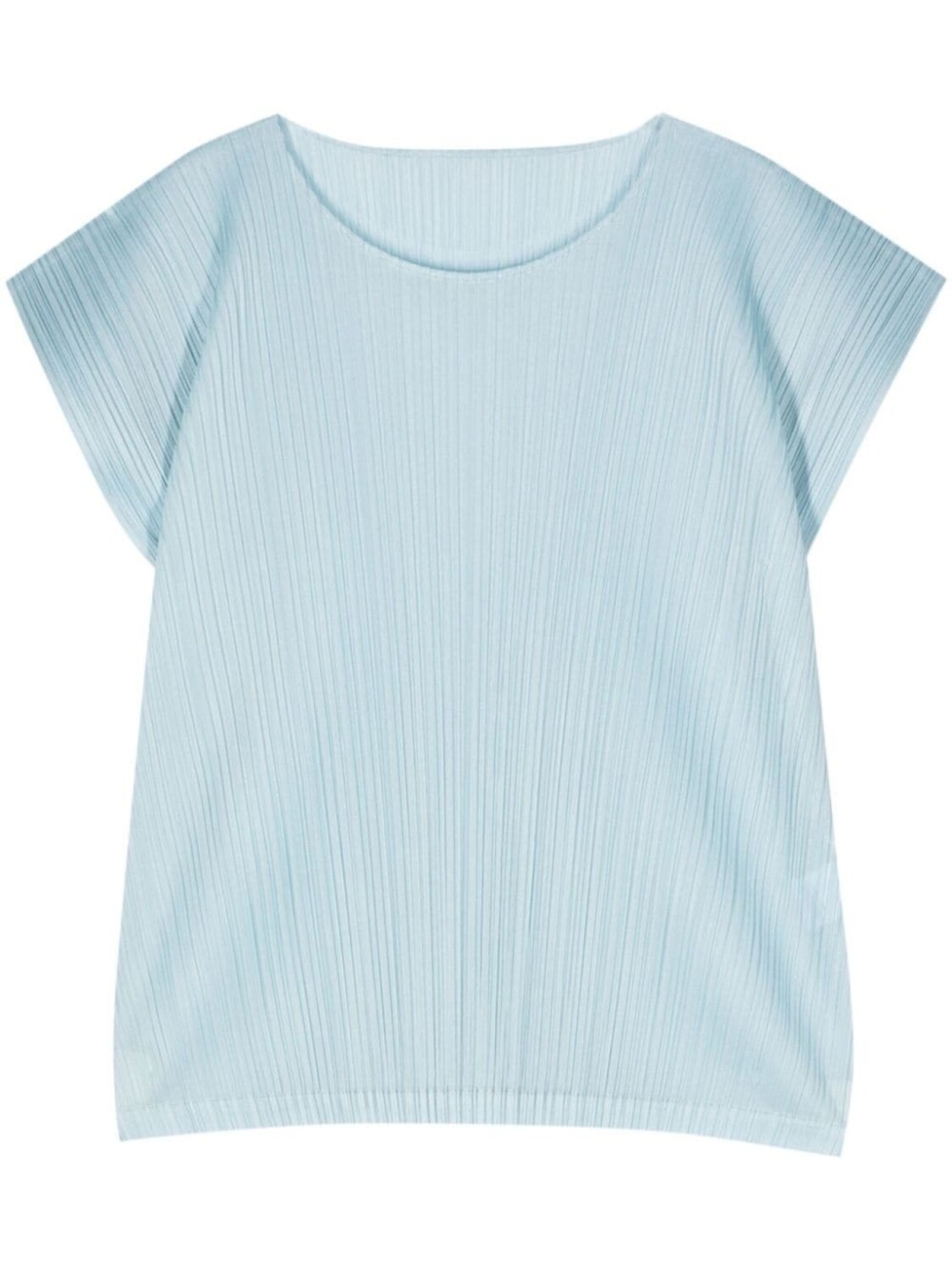 

Плиссированная блузка с рукавами кап Pleats Please Issey Miyake, синий