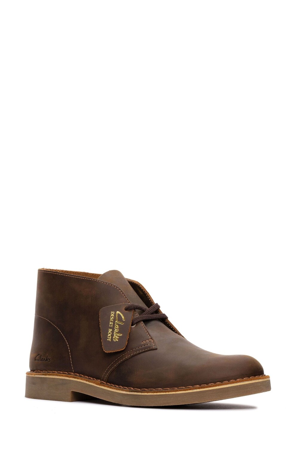 Кожаные ботильоны Desert Evo и ботинки из кожи с узором из пчелиного воска Clarks, коричневый — фото 3