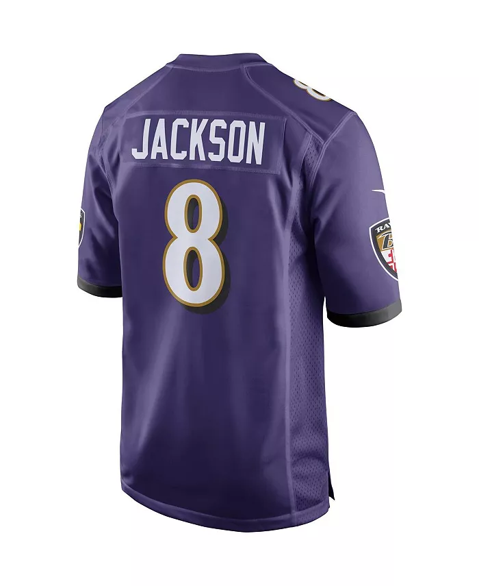 Игровая футболка Baltimore Ravens для мужчин Lamar Jackson Nike, фиолетовый — фото 2