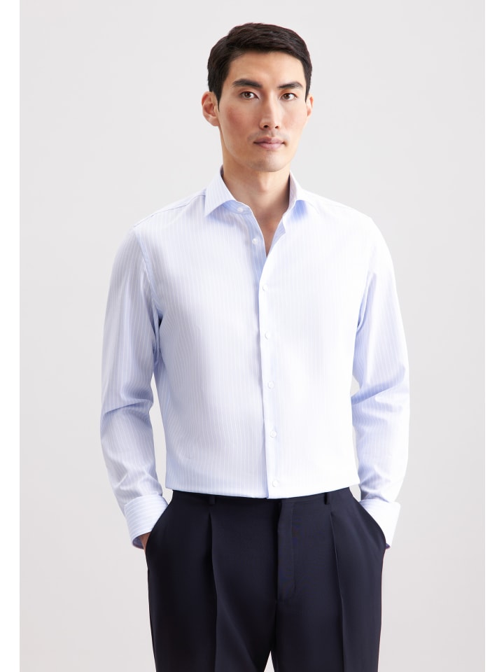 

Рубашка делового кроя светло-голубого цвета Seidensticker