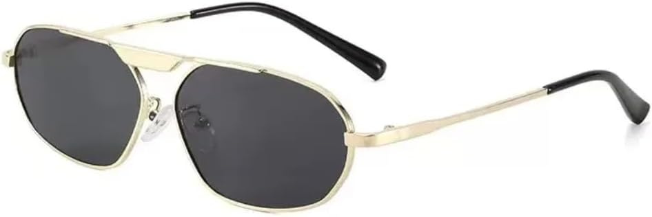 

Ретро-солнцезащитные очки в форме кошачьих глаз с асимметричным многоугольником для женщин и мужчин в стиле панк, защита от УФ-излучения UV400 (золотисто-черные) TVTBBVV, Gold Black