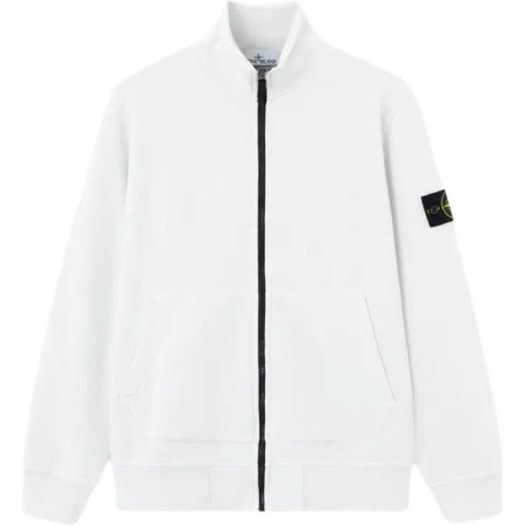 Свитшот с лого-патчем на молнии STONE ISLAND, sky синий