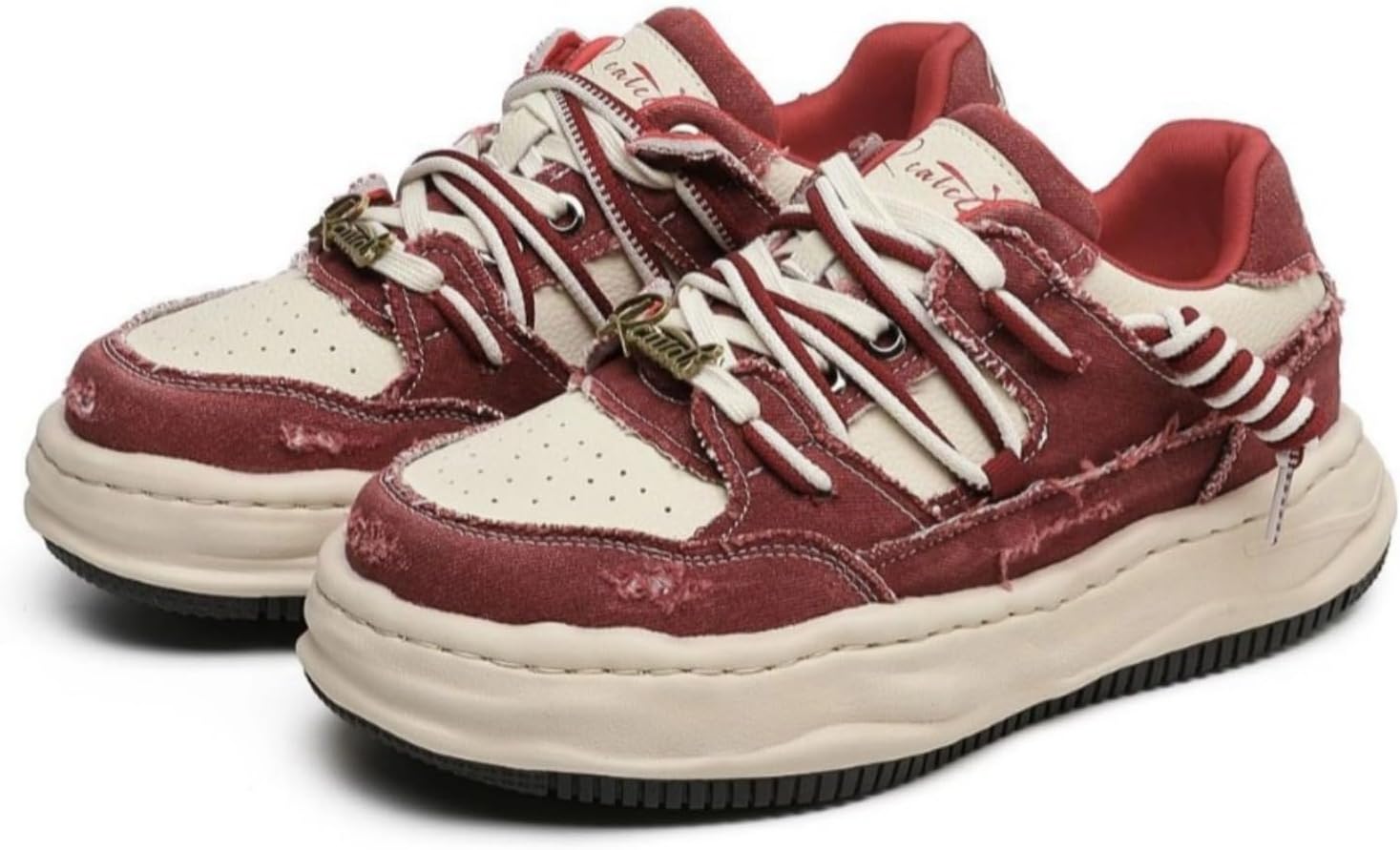 

Кожаные туфли Y2K с толстой подошвой для мужчин, увеличивающие рост на 7 см, повседневные и офисные туфли, идеально подходящие для Стиля Оксфорд, Челси и модной уличной моды Ctkvbmeoi, красный