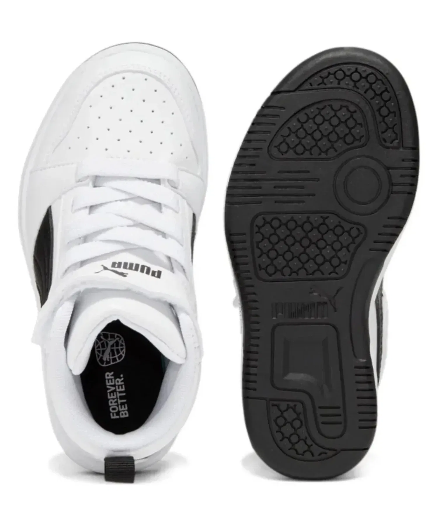 Детские кроссовки PUMA Rebound V6 Mid AC+ белые — фото 4