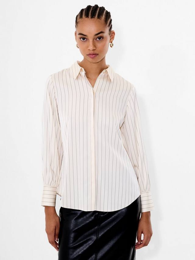 

Пиджак в полоску из сатина French Connection, White/Multi