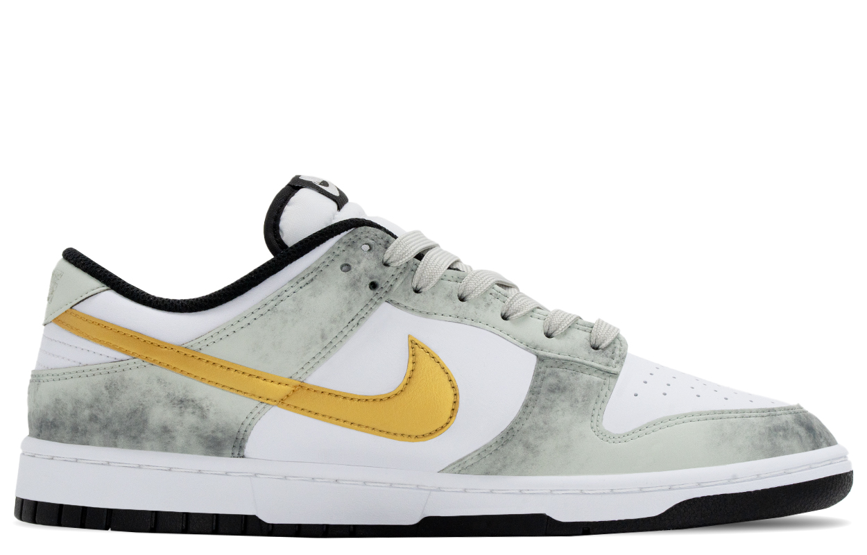 Nike Кроссовки Dunk Skateboard для мужчин, низкие, синие, белые, золотые — фото 3