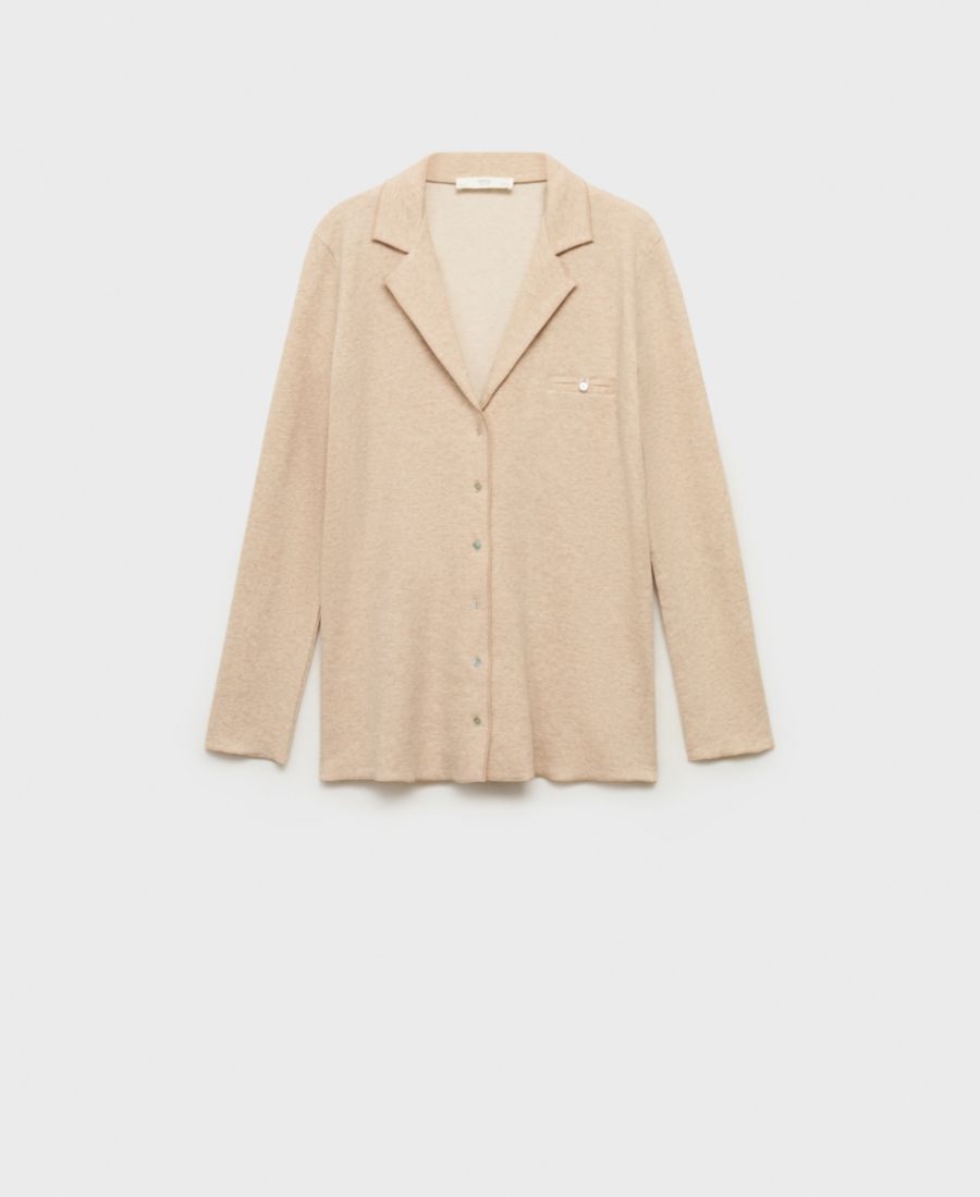 

Женская двусторонняя хлопковая рубашка MANGO, Light, Pastel Brown