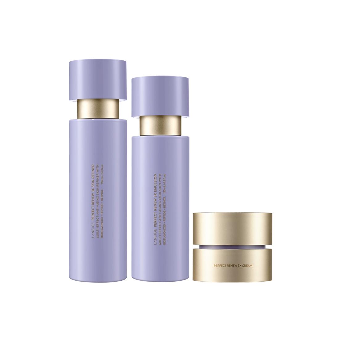 

Набор для ухода за кожей LANZHI Radiant Tightening And Revitalizing Skincare Sets: подтягивающий и увлажняющий крем 150 мл + 130 мл + 50 мл Laneige, serums water 150ml+serums lotion 130ml+essence cream 50ml