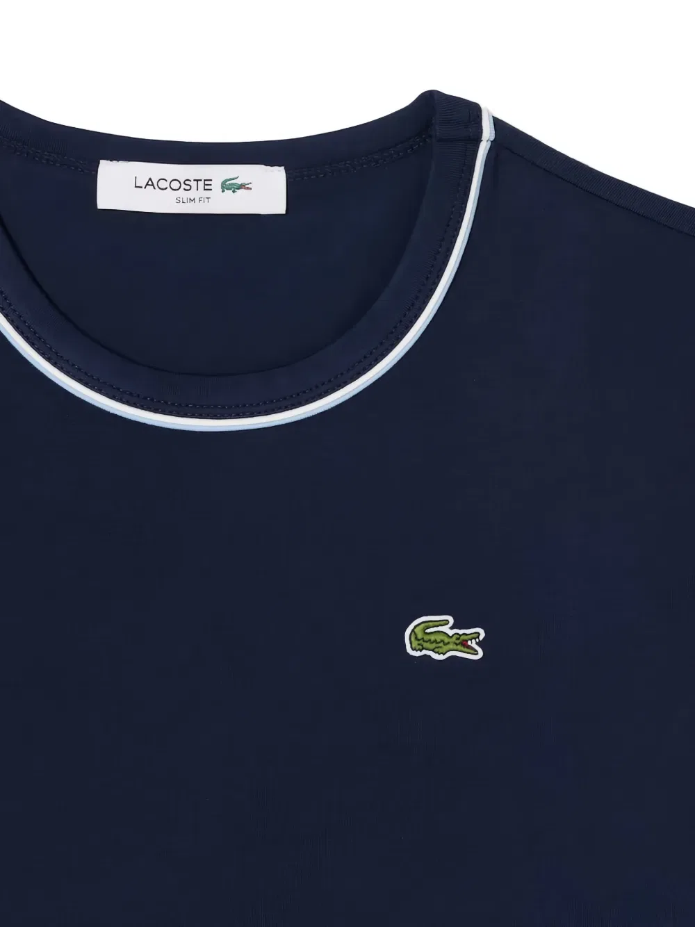 Футболка Lacoste Классическая с логотипом, синяя — фото 3