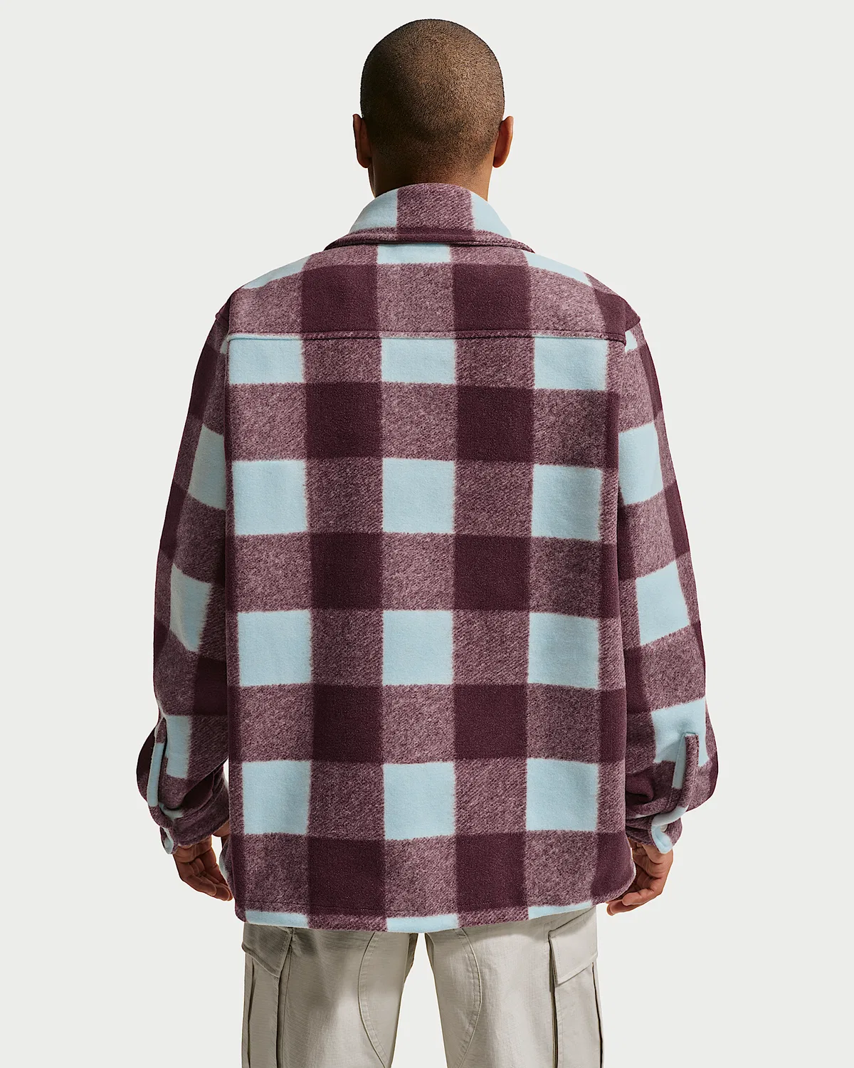 Essential Skate Shirt Jacket Nike SB, Glacier Blue/Burgundy Crush — фото 2