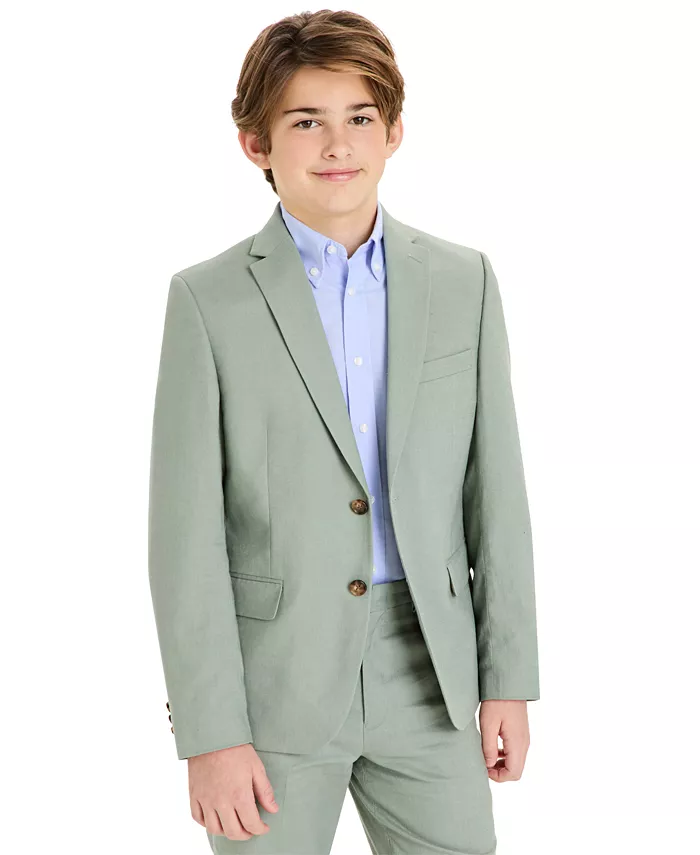 

Классический пиджак для мальчиков из льняной смеси B By Brooks Brothers, зеленый