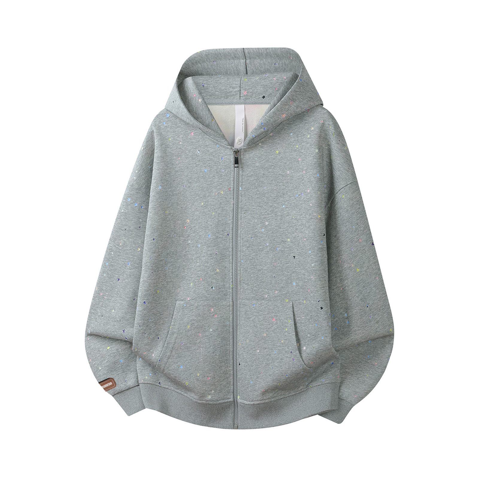 

Толстовка Unisex Hooded Moderate Cardigan WARRIOR, светло-heather серый[free diy badge]