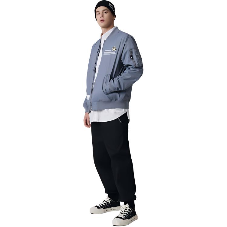 

Бомбер A Bathing APE с принтом логотипа Aape, черный