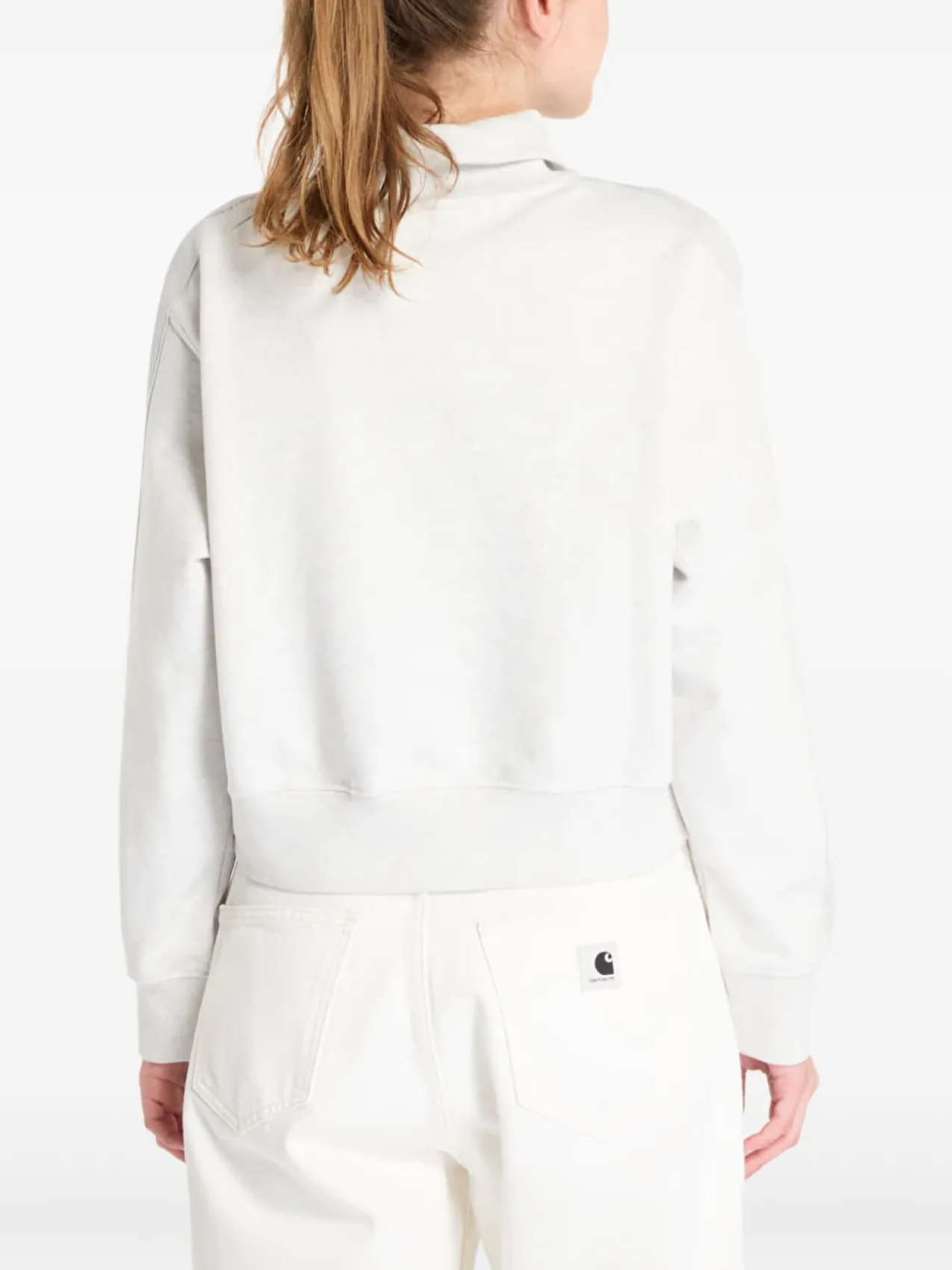 Calvin Klein толстовка с воротником на молнии, серый — фото 3