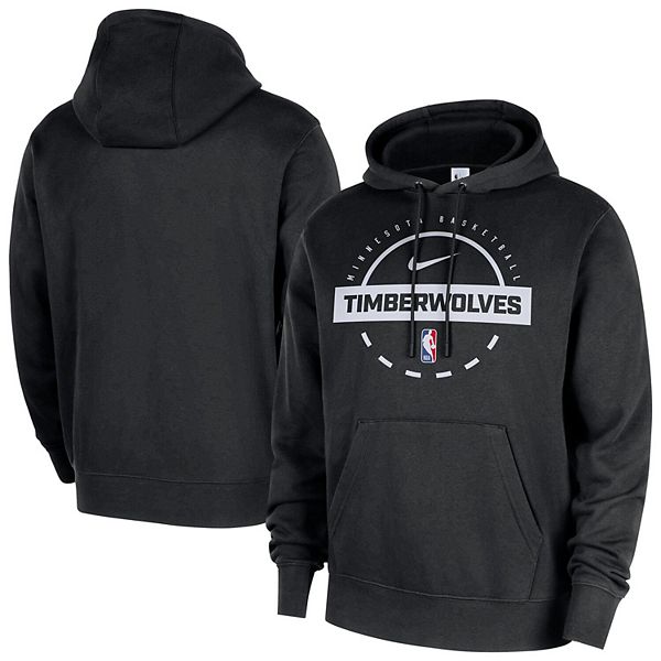 Мужской черный худи Minnesota Timberwolves 2025/26 Authentic Practice Club Pullover Nike