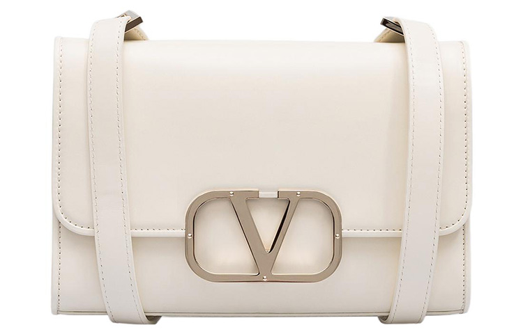 

Сумка через плечо из коровьей кожи женская белая Valentino