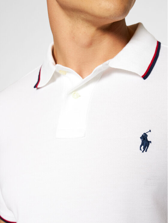 Рубашка-поло узкого кроя Polo Ralph Lauren, белый — фото 4