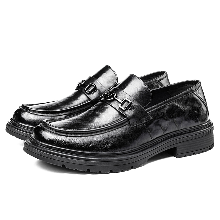 LAORENTOU Мужские туфли для костюма низкие черные и коричневые, цвет Black — фото 4