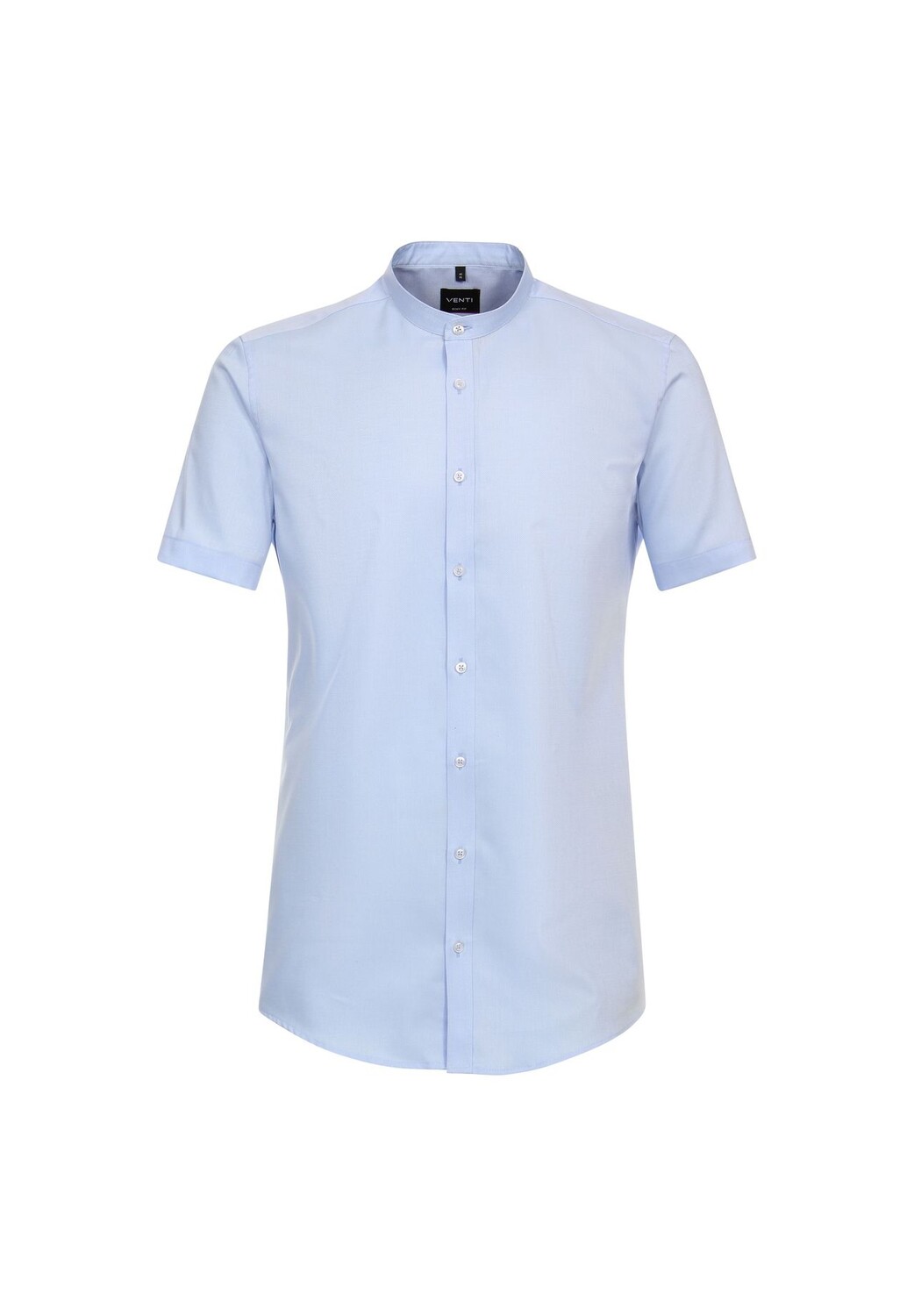 

Мужская деловая рубашка с короткими рукавами, однотонного кроя Venti, голубой