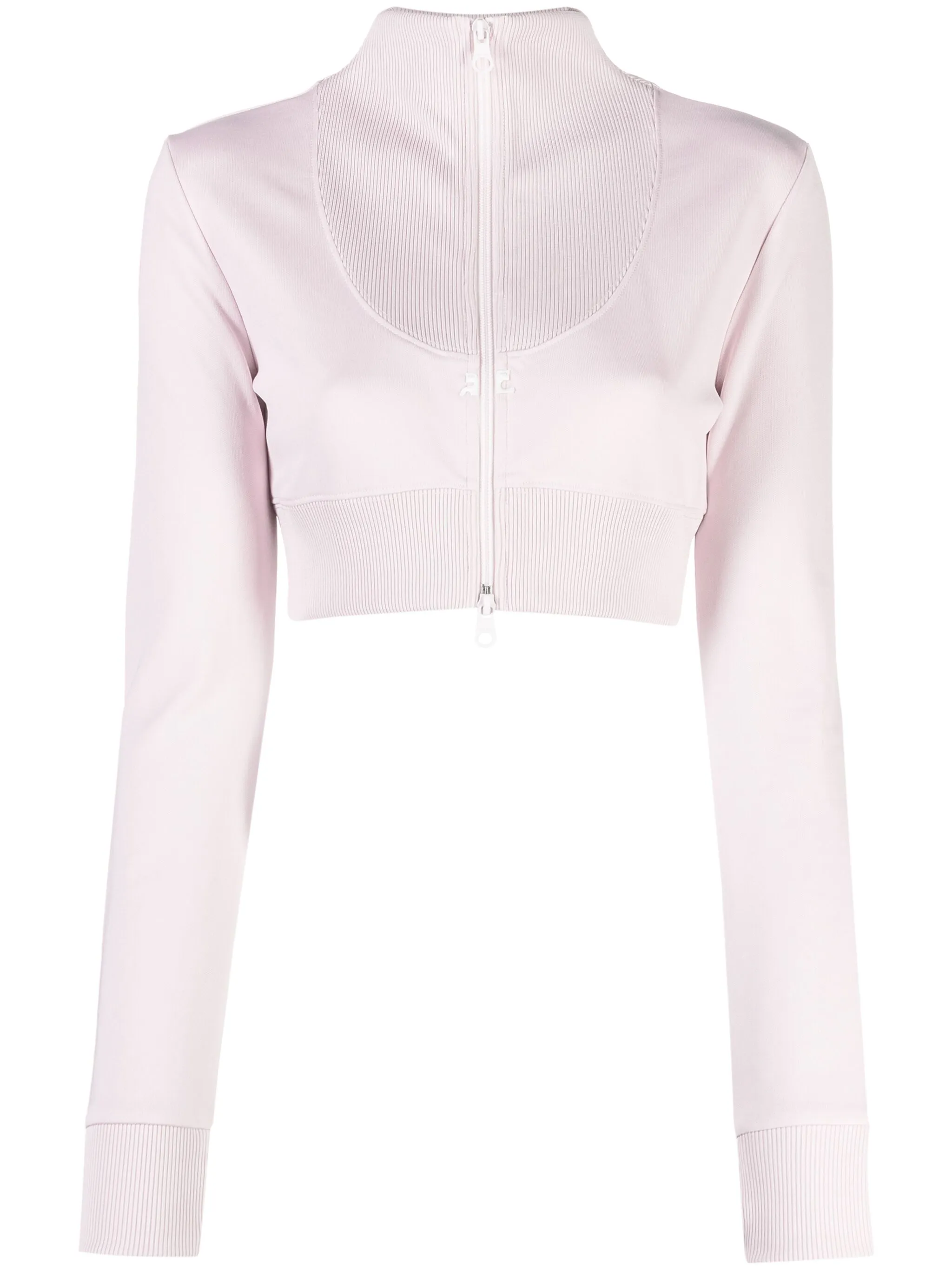 

Укороченная куртка с нашивкой-логотипом Courrèges, розовый